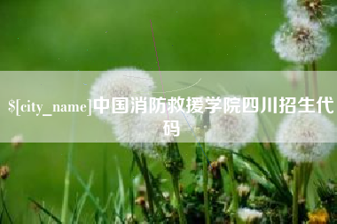 南城中国消防救援学院四川招生代码