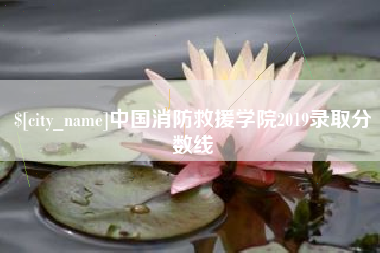 南城中国消防救援学院2019录取分数线