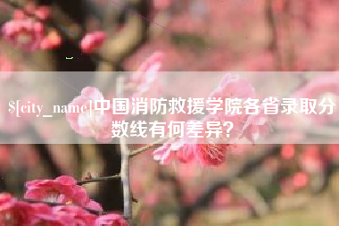 南城中国消防救援学院各省录取分数线有何差异？