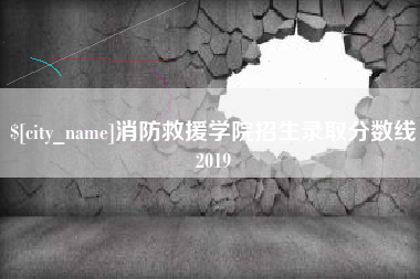 南城消防救援学院招生录取分数线2019
