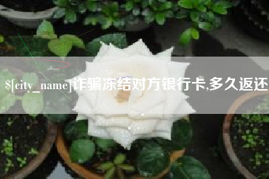 南城诈骗冻结对方银行卡,多久返还
