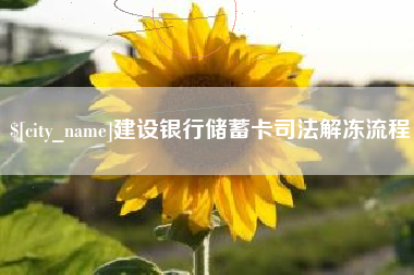 南城建设银行储蓄卡司法解冻流程