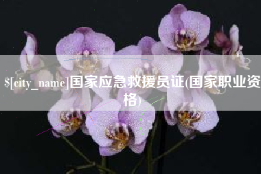 南城国家应急救援员证(国家职业资格)