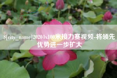 南城20204x100米接力赛视频-将领先优势进一步扩大