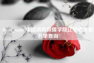 南城中国消防救援学院辽宁省录取名单查询