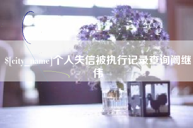 南城个人失信被执行记录查询阚继伟