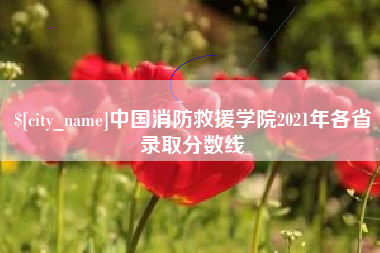 南城中国消防救援学院2021年各省录取分数线