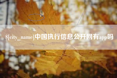 南城中国执行信息公开网有app吗