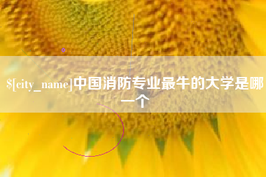 南城中国消防专业最牛的大学是哪一个