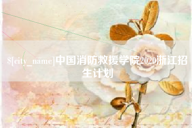 南城中国消防救援学院2020浙江招生计划