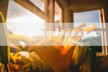 南城九宫格中间必须是5吗