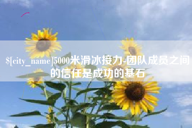 南城5000米滑冰接力-团队成员之间的信任是成功的基石