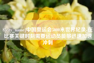 南城中国奥运会5000米世界纪录-在比赛关键时刻需要运动员能够迅速加速冲刺