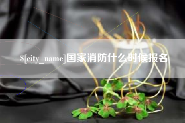 南城国家消防什么时候报名