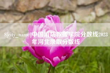 南城中国消防救援学院分数线2023年河北录取分数线