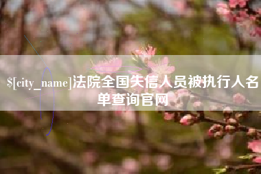 南城法院全国失信人员被执行人名单查询官网