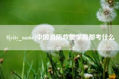 南城中国消防救援学院都考什么