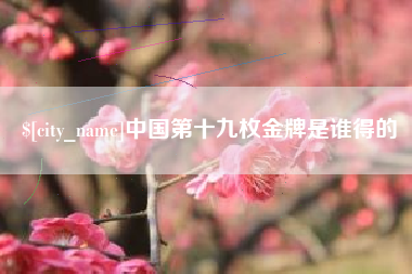 南城中国第十九枚金牌是谁得的