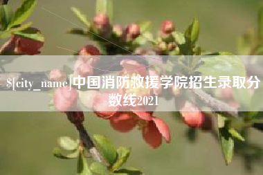 南城中国消防救援学院招生录取分数线2021