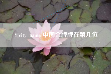 南城中国金牌牌在第几位