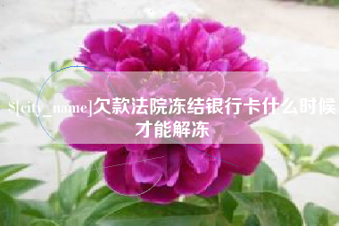 南城欠款法院冻结银行卡什么时候才能解冻