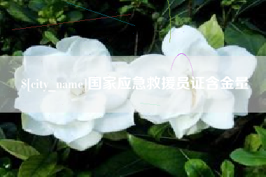 南城国家应急救援员证含金量