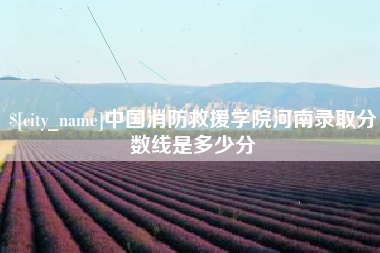 南城中国消防救援学院河南录取分数线是多少分