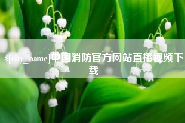 南城中国消防官方网站直播视频下载