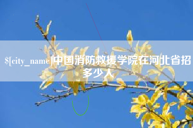 南城中国消防救援学院在河北省招多少人