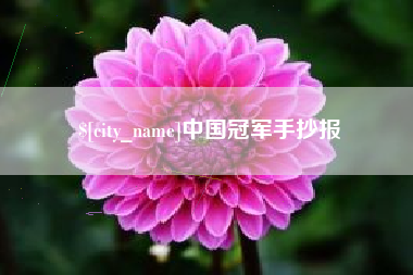 南城中国冠军手抄报