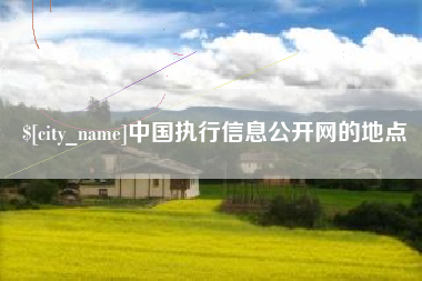 南城中国执行信息公开网的地点