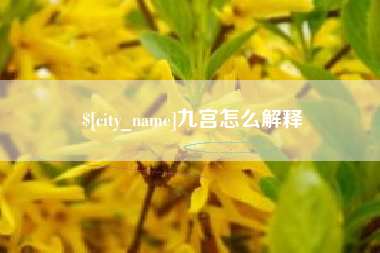 南城九宫怎么解释