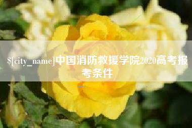 南城中国消防救援学院2020高考报考条件