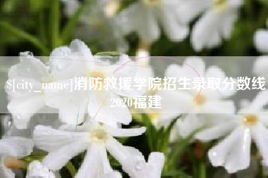 南城消防救援学院招生录取分数线2020福建