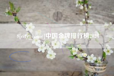 南城中国金牌排行榜2024