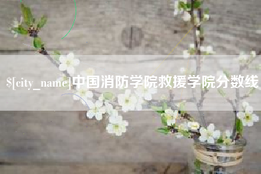 南城中国消防学院救援学院分数线